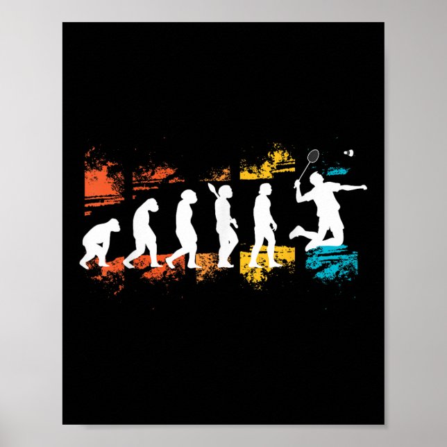 Poster Badminton Player Evolution Shuttle Badminton Racke (Frente)