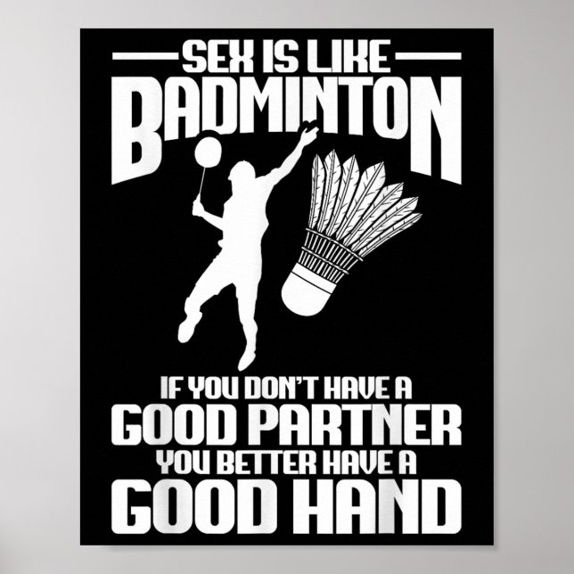 Poster Badminton Player Good Hand Shuttle Player Badminto (Frente)