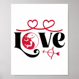 Poster Badminton-player Jogo Shuttle Yin-yang-love Badmin