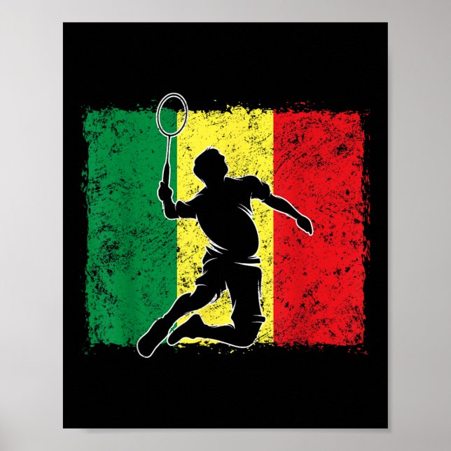 Poster Badminton Player Senegal (Frente)
