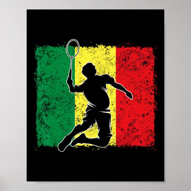 Poster Badminton Player Senegal 1 (Frente)