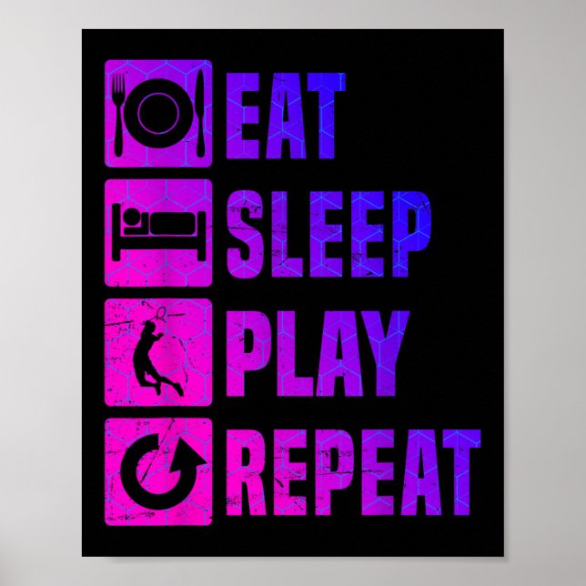 Poster Badminton Player Squash Mens Badminton Shuttle  (Frente)