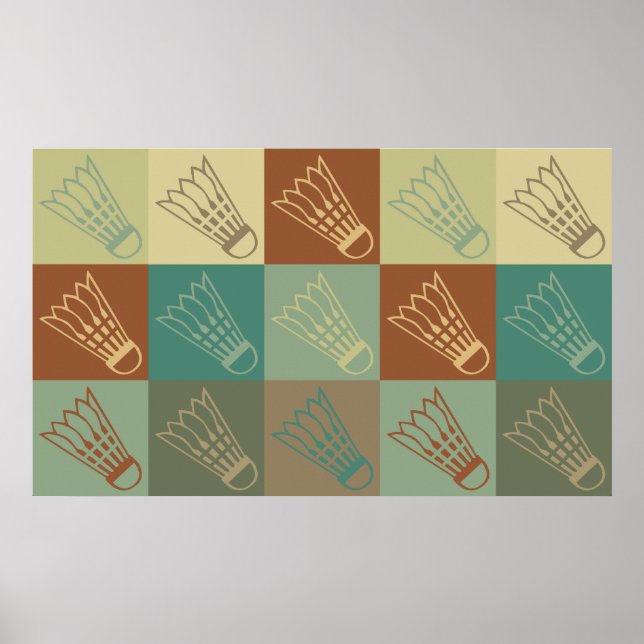 Poster Badminton Pop Art (Frente)