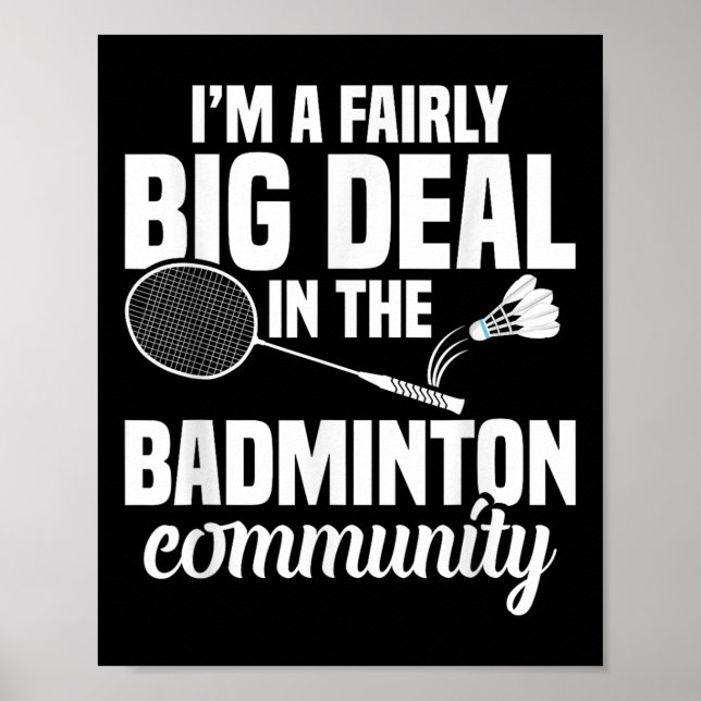 Poster Badminton Racket Enche Um Badminton Bastante Grand (Frente)