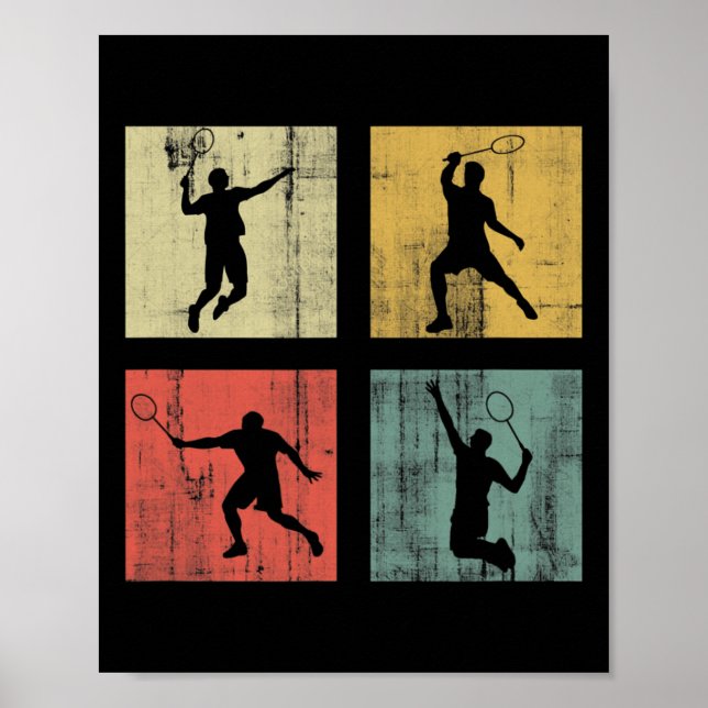 Poster Badminton Retro (Frente)