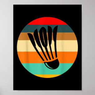 Poster Badminton Retro Shuttle 