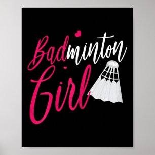 Poster Badminton Shirt Badminton Garota Engraçada Badmint