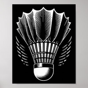 Poster Badminton Shuttle Badminton Minimalista