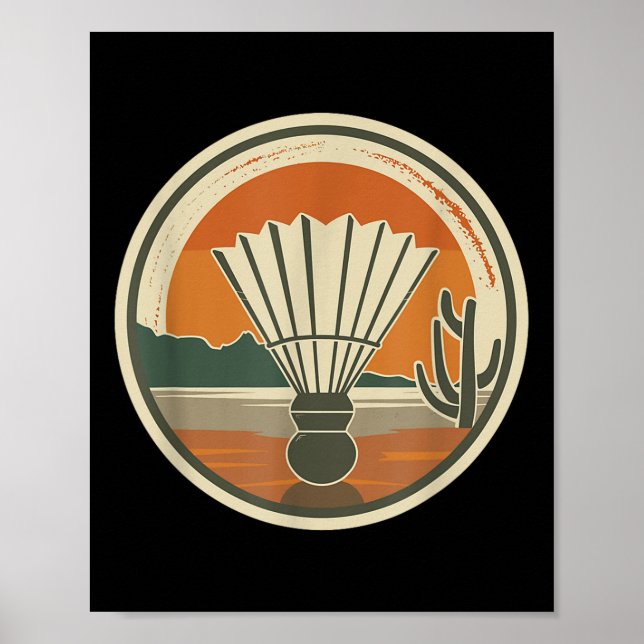 Poster Badminton Shuttle Badmintonista (Frente)