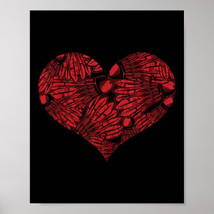 Poster Badminton Shuttle Heart
