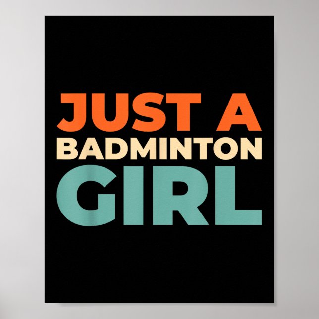 Poster Badminton Shuttle - Jogador De Racket Apenas Um Ba (Frente)