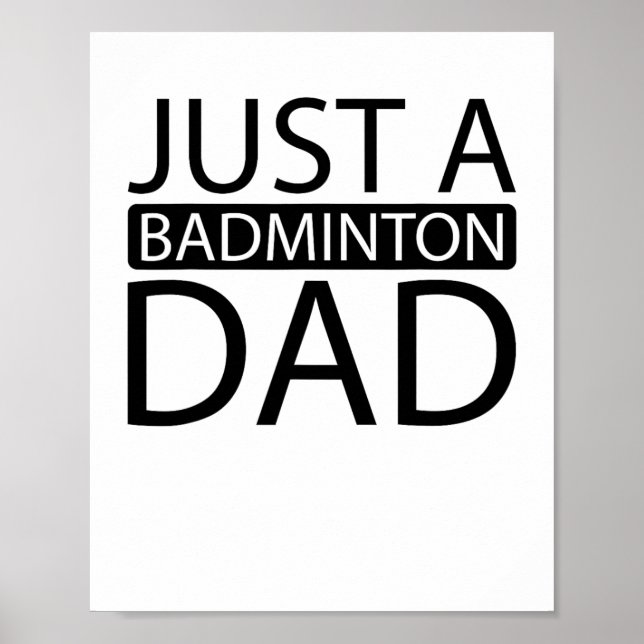 Poster Badminton Shuttle Racket - Apenas Um Badminto (Frente)