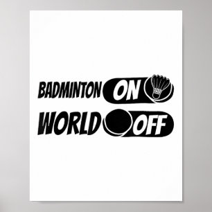 Poster Badminton Shuttle Racket - Equipe Badminton No Mun