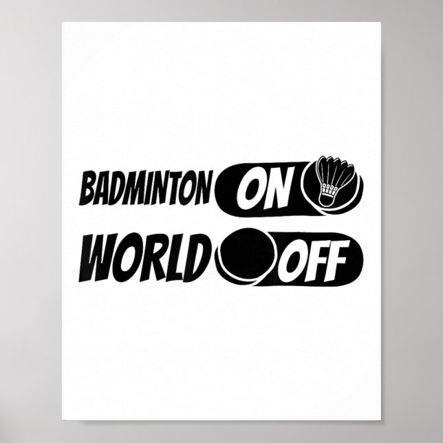 Poster Badminton Shuttle Racket - Equipe Badminton No Mun (Frente)
