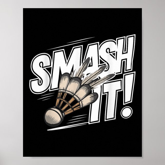 Poster Badminton Shuttle Smash (Frente)
