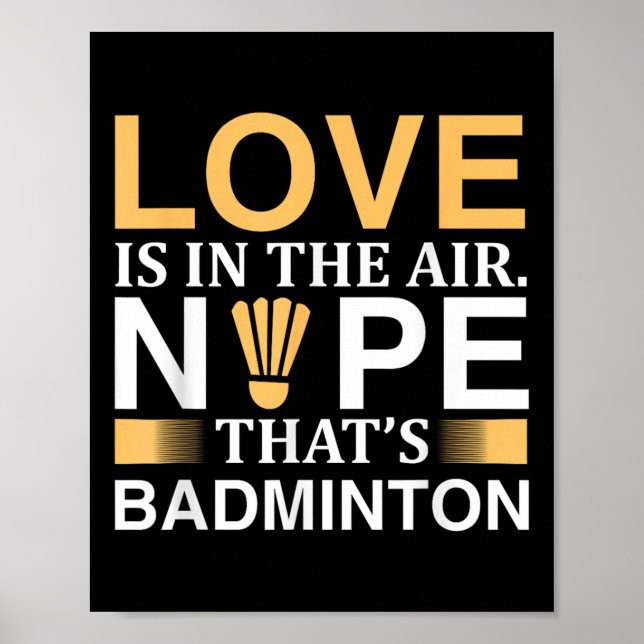 Poster Badminton Shuttles Design Para Badminton (Frente)