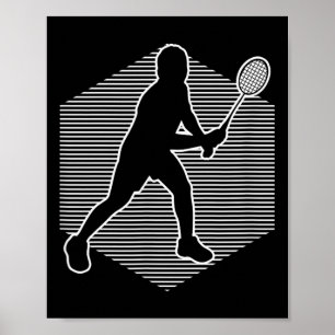 Poster Badminton Squash Womens Shuttle Men