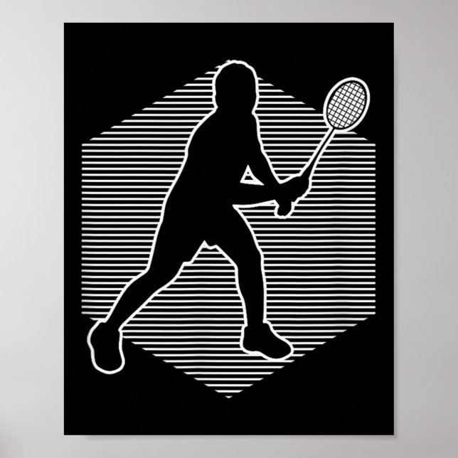 Poster Badminton Squash Womens Shuttle Men (Frente)