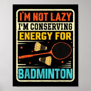 Poster Badminton Teenager - Energia Não Preguiçosa