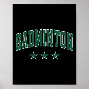 Poster Badminton Todas as Estrelas Verdes Clique Em Texto