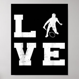 Poster Badminton Womens Mens Jogador De Badminton Shuttle