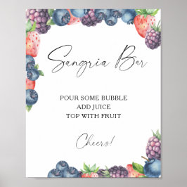 Poster Baga doce aquarela - bar sangria