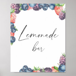 Poster Baga doce aquarela - barra de limonada