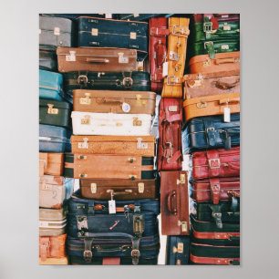 Poster Bagagem De Bagagem Vintage