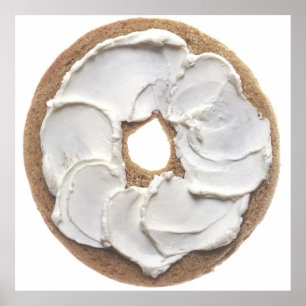 Pôster Bagel com queijo creme