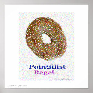Pôster Bagel do Pointillist