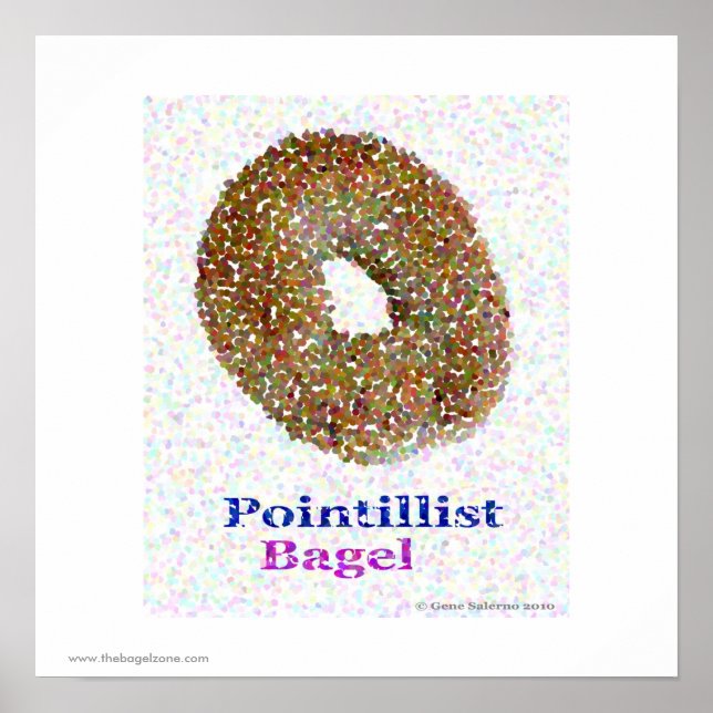 Pôster Bagel Pointillist (Frente)