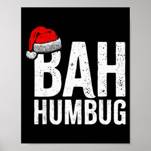 Poster Bah Humbug. Engraçado Sarcástico Anti Natal Feriad