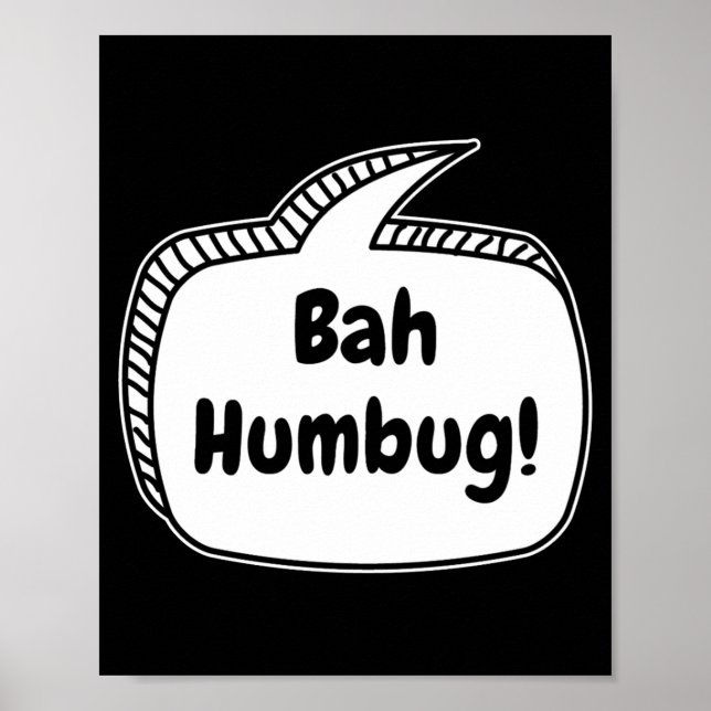 Poster Bah Humbug Speech Bubble Toddler T Shirt  (Frente)