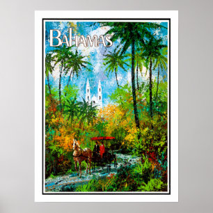 Poster Bahamas, atravessem a selva, a colheita, a viagem