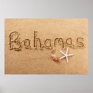 Poster Bahamas Beach