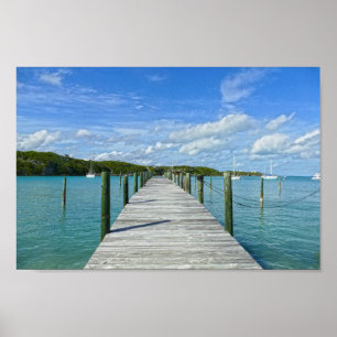 Poster Bahamas — Cais de Pesca, Ilha Abaco Excelente, B