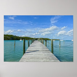 Poster Bahamas — Cais de Pesca, Ilha Abaco Excelente, Bah