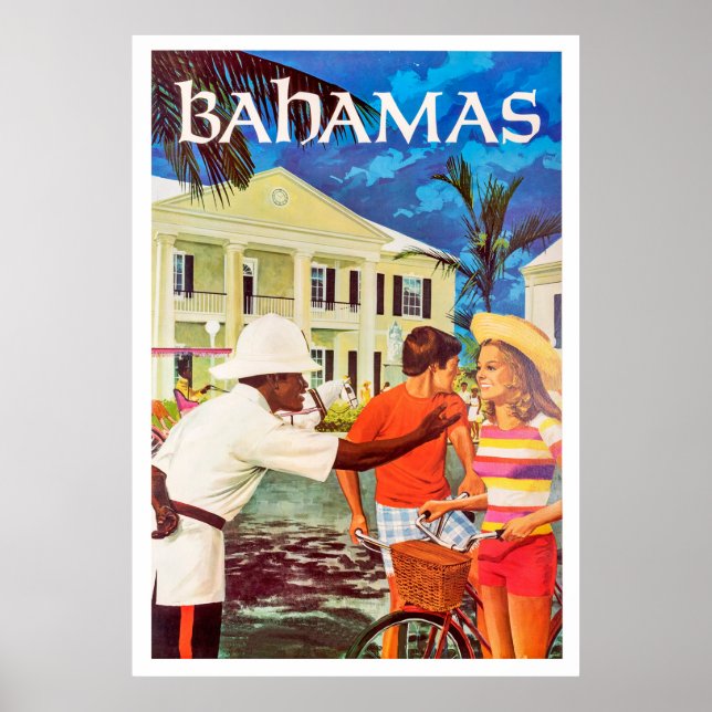 Poster Bahamas, policioso policial indo para o casal (Frente)