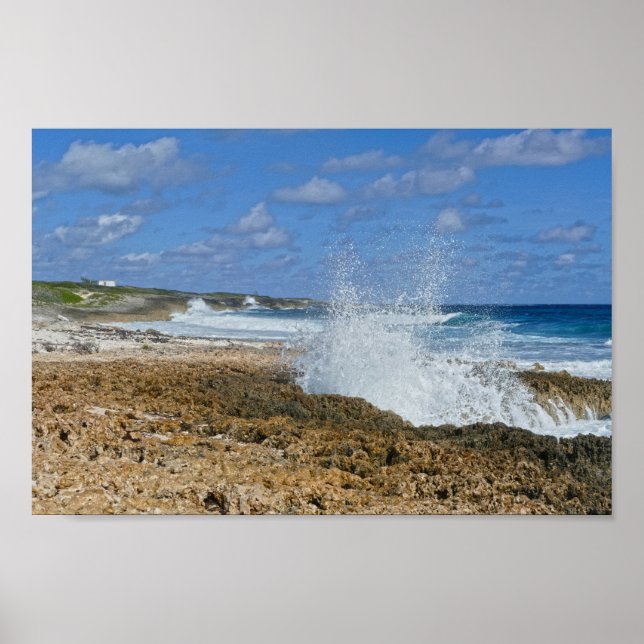 Poster Bahamas Splash, Ilha Abaco Excelente, Bahamas (Frente)