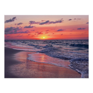 Pôster Bahamas tropicais — Sunset Paradise Beach