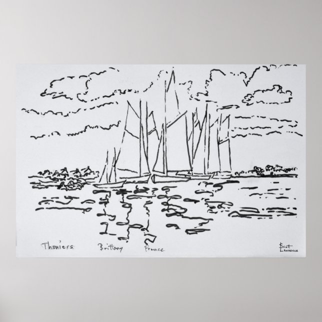Pôster Baía de Concarneau | Bretanha, França (Frente)