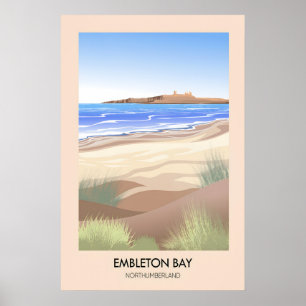 Poster Baía de Embleton Northumberland Cartaz de Viagens
