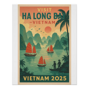 Pôster Baía de Hao, Viagem do Vietnã 2025