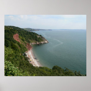 Poster Baía de Oddicombe, Torquay, Inglaterra