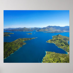 Pôster Baía de Torea, rainha Charlotte Sound, Marlboroug