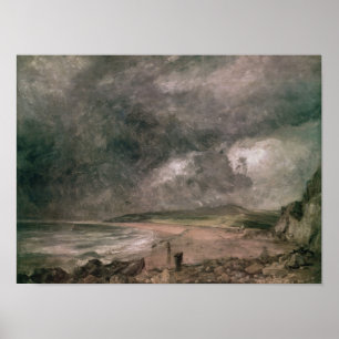 Poster Baía de Weymouth com tempestade de aproximação
