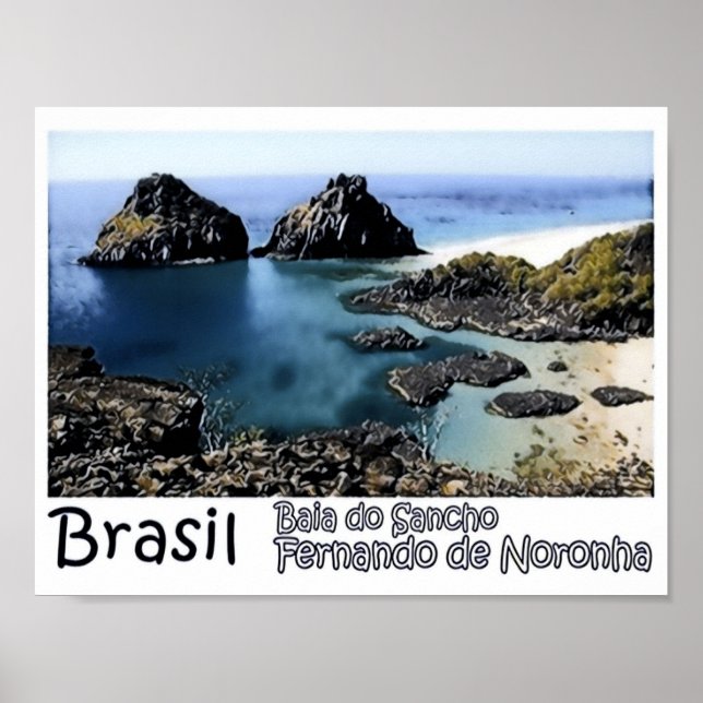 Poster Baia Do Sancho - Brasil - (Frente)