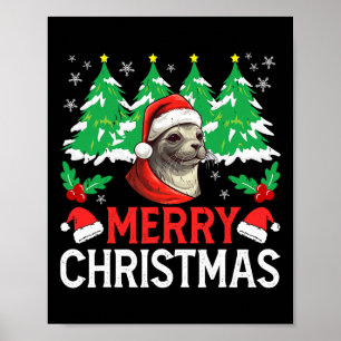 Poster Baikal Seal Natal Pajama Figurino para Xmas Holi