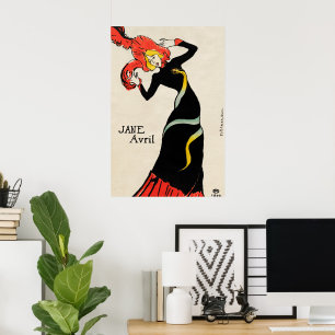 Poster Bailarina Art Nouveau Jane Avril por Toulouse Laut