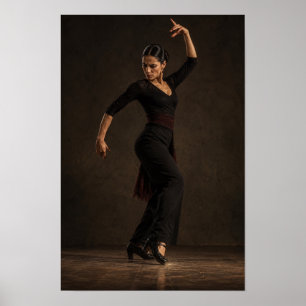 Poster Bailarina de Flamenco em Arte de Parede de Dança D